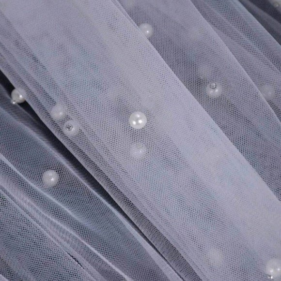 Bridal Veil White Wedding Faux Pearl Veil Comb Pearl-Embellished NEW main image 5